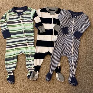 3 Baby Burt Bees 3-6 months pajamas